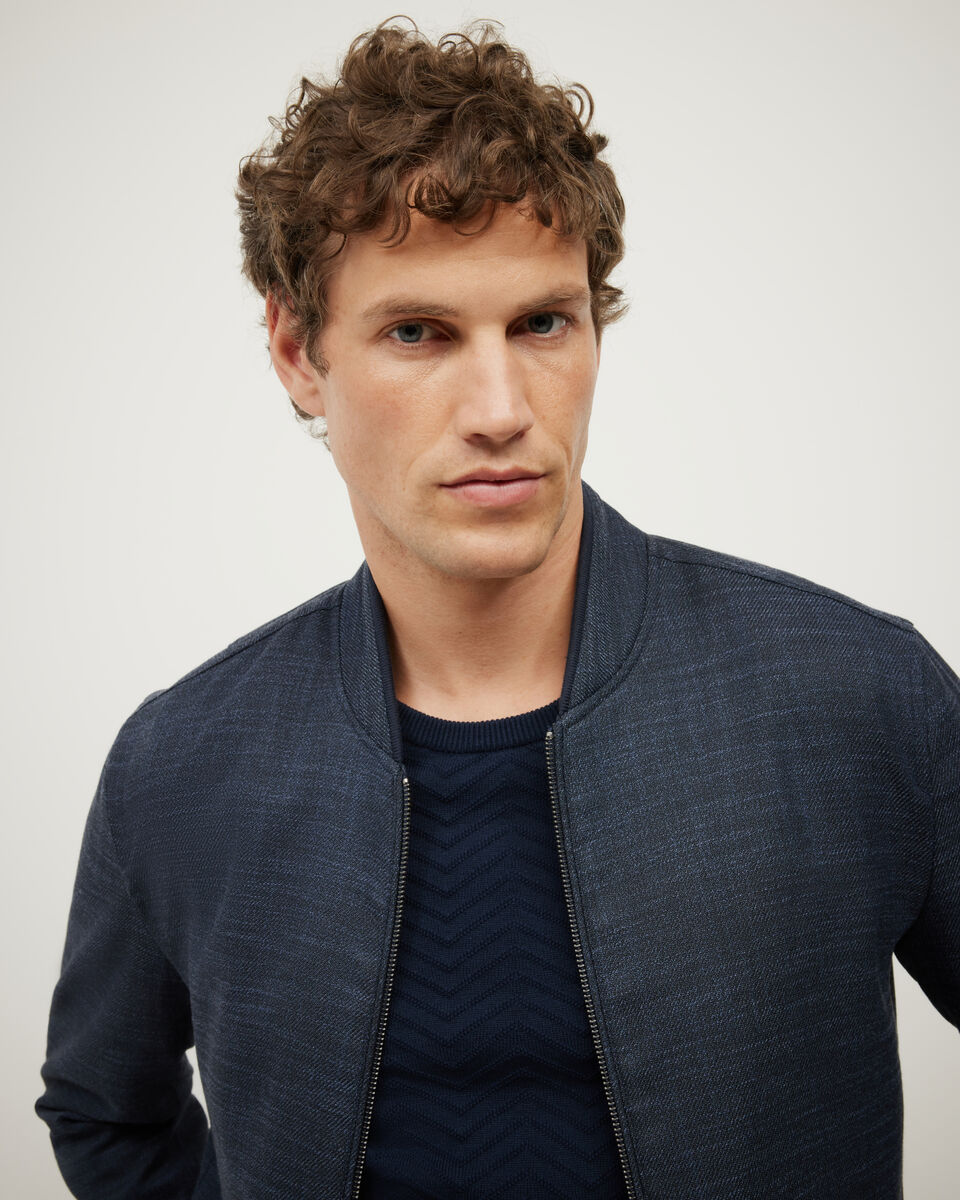 Two-Tone Twill Bomber, Navy, hi-res